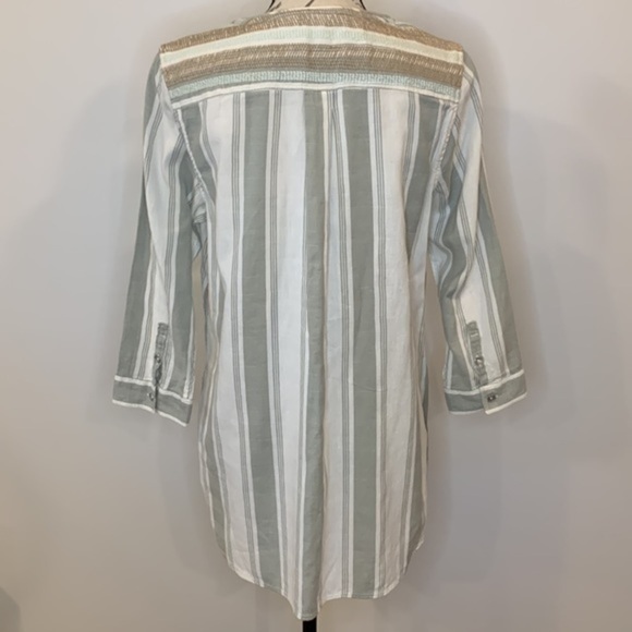 Woolrich Eco Rich Cleo Falls organic cotton tunic top with tassels/embroidery M - Picture 4 of 12